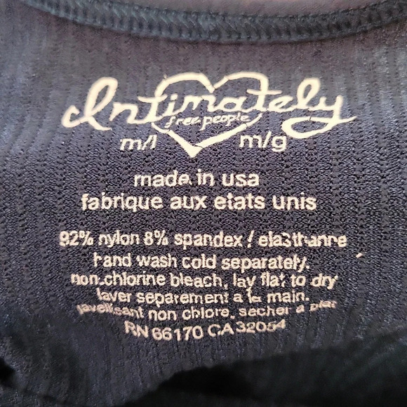 Free People Intimately Scoop Neck Teal Low Cut Back Blouse - Picture 3 of 3